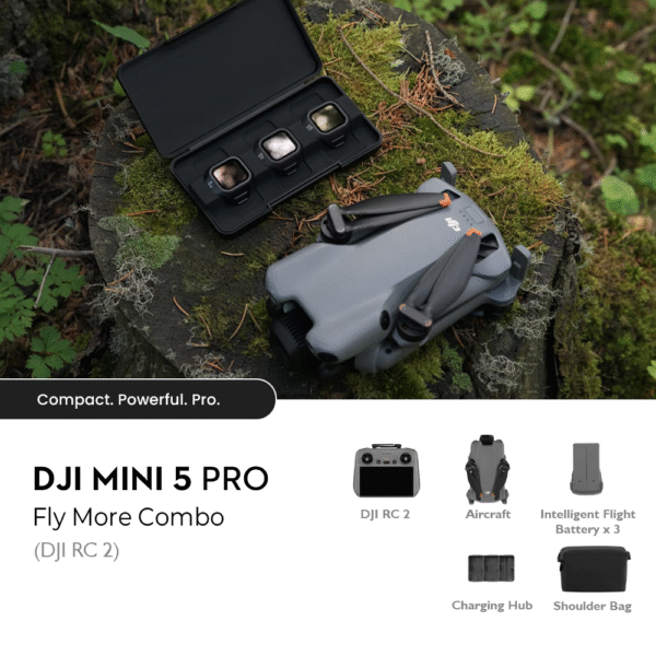 DJI Mini 5 Pro Fly More Combo Plus Series Drone (52 Min Battery)